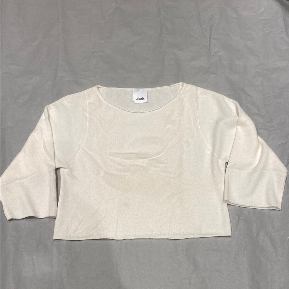 Allude cropped cashmere sweater. Size medium (runs a bit small).